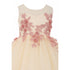 Big Girls Champagne Rose 3D Floral Applique Junior Bridesmaid Dress 8-12 - SophiasStyle.com